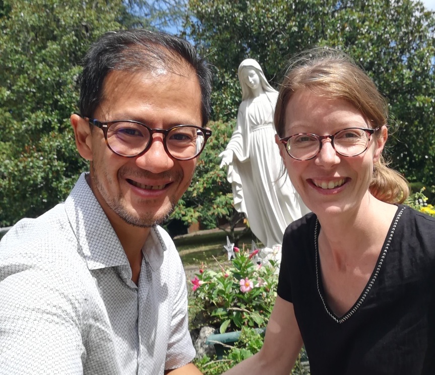 Antoine et Maud lors d’un engagement à Lourdes