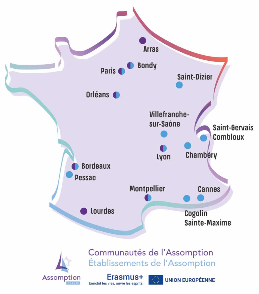 Carte de france - communautés assomption
